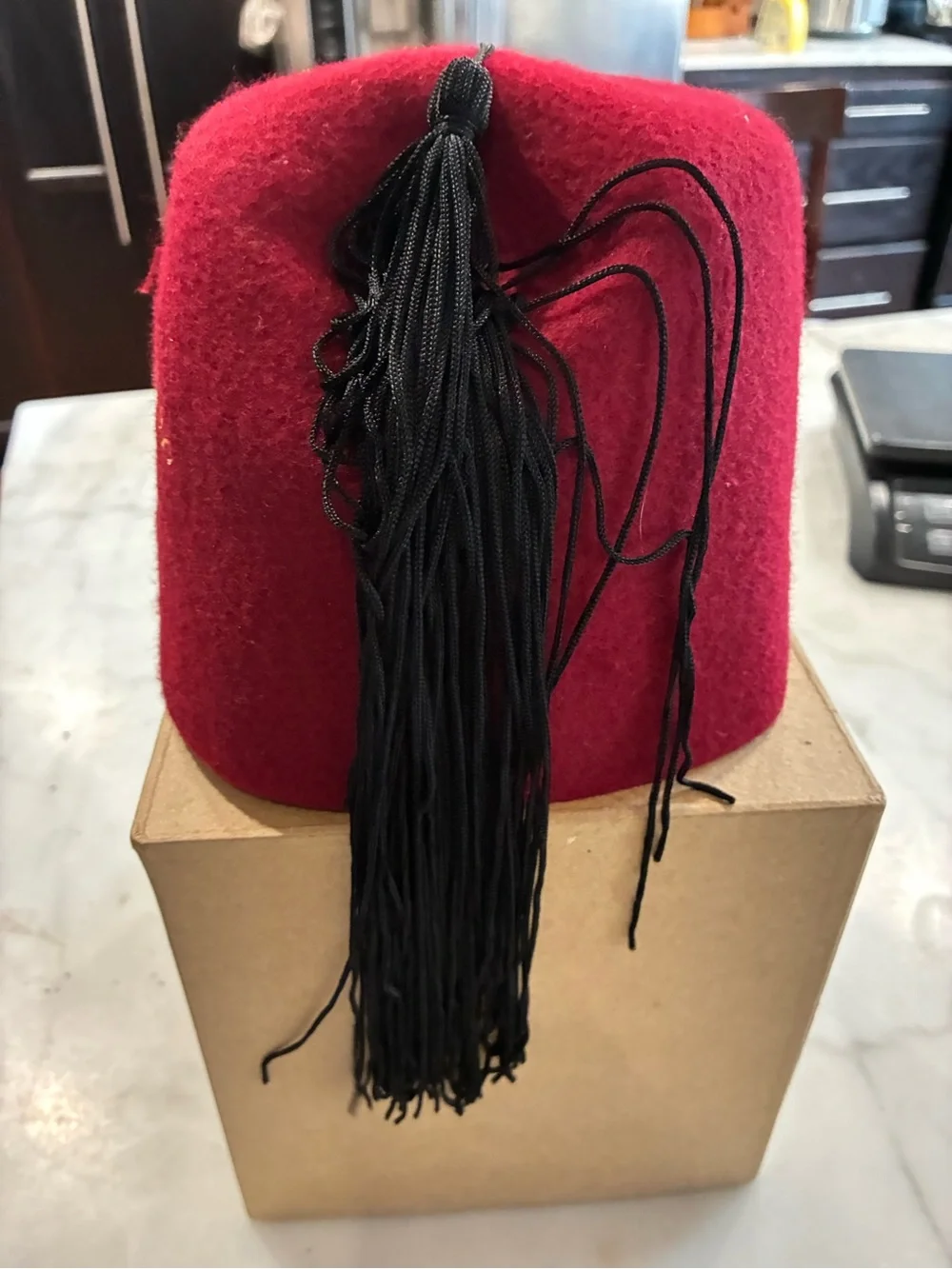 Vintage Souvenir  Felt Hat Cap w/ Tassle Fez